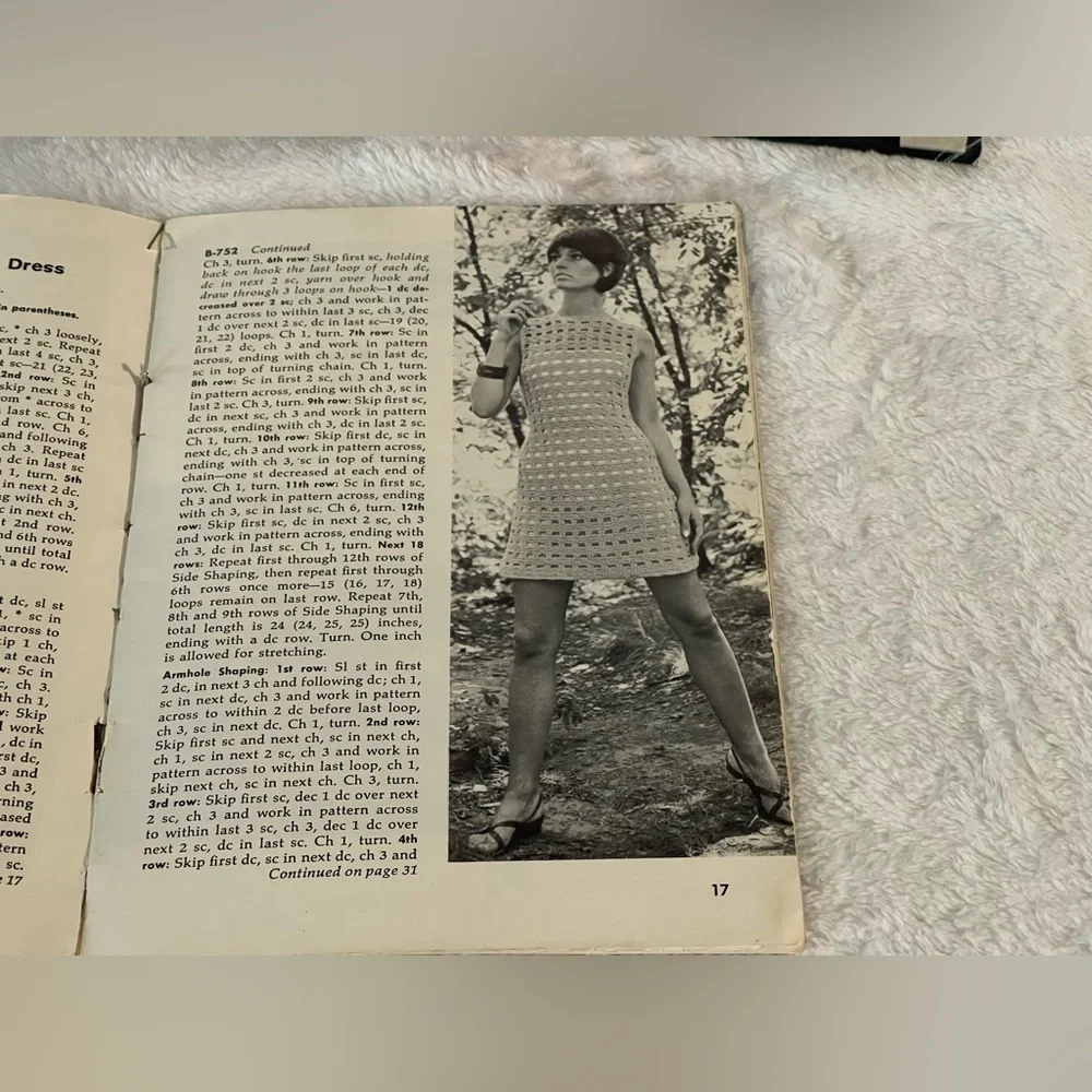 Three vintage magazines patterns for knitting and crochet